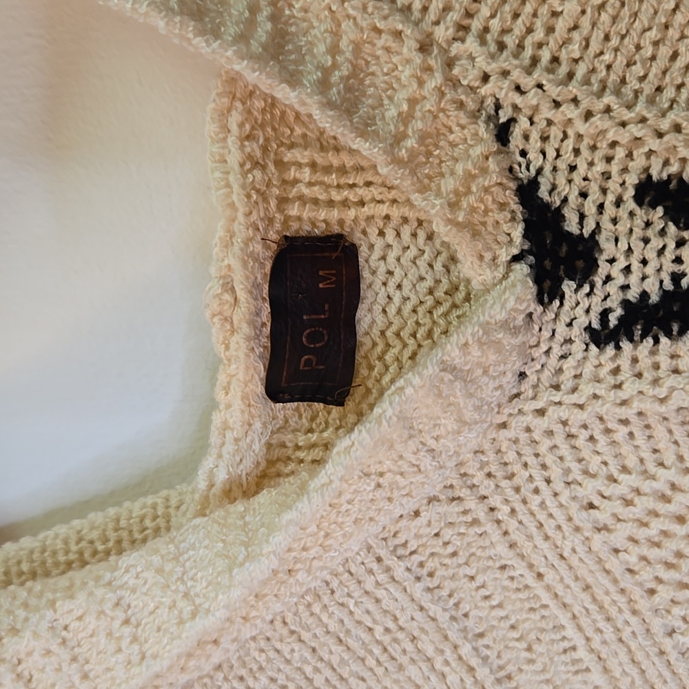 Fringe Patterned Cropped Sweater - image 2